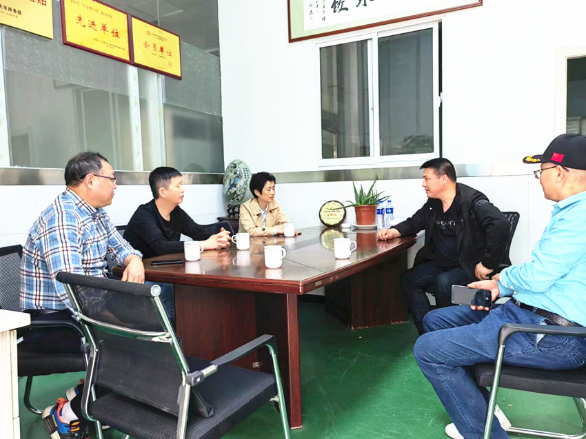 朱菊云走访民建迎江区会员企业