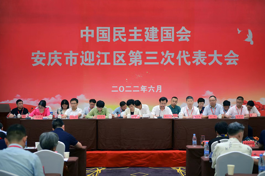 朱菊云出席民建安庆市迎江区第三次代表大会