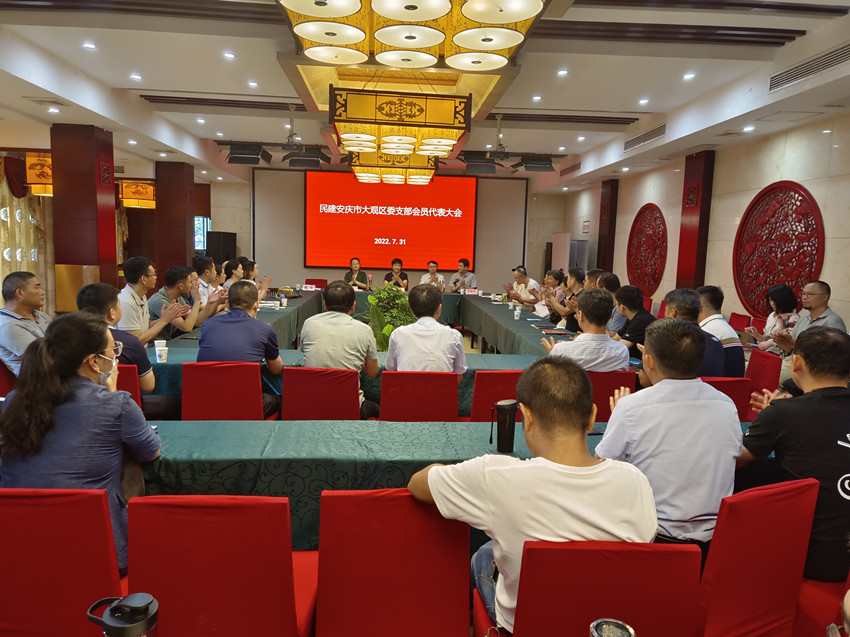 民建安庆市委大观区委召开支部换届选举大会