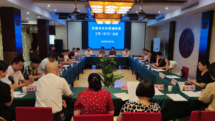民建安庆市委召开调研工作（扩大）会议
