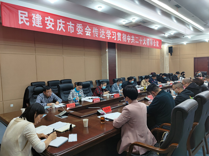 民建安庆市委会召开十二届三次全委（扩大）会议 ----传达学习贯彻中共二十大精神
