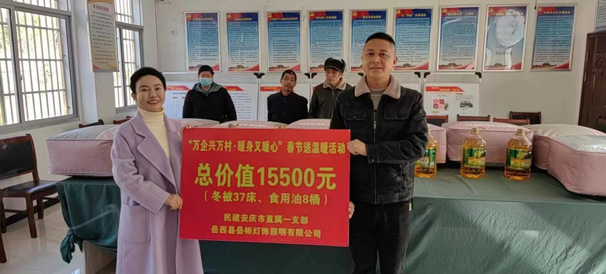 民建安庆市委直属一支部——回报家乡，造福桑梓。