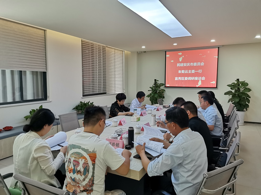 朱菊云赴基层组织调研安庆民建会员思想状况
