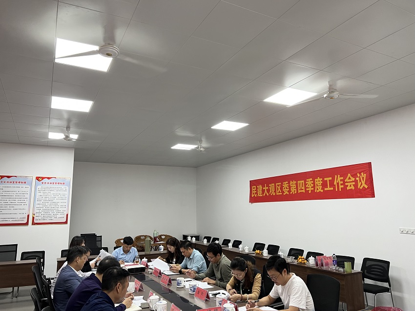 民建大观区委召开“凝心铸魂强根基、团结奋进新征程” 主题教育工作推进会